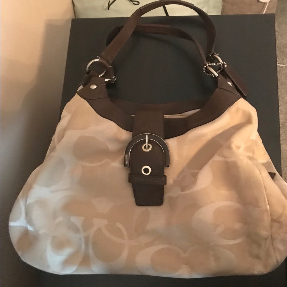 Coach three pocket purse